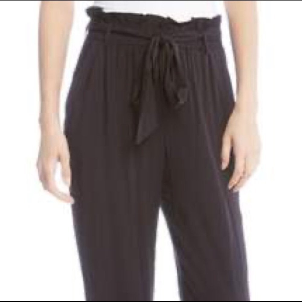 Karen Kane Tapered Paper Bag Tie Waist Trousers S